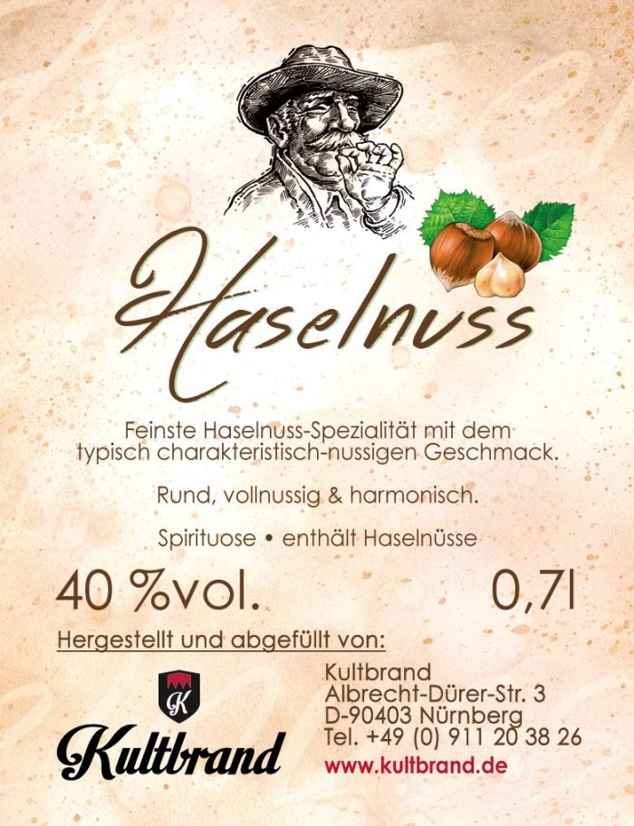 "Haselnuss" Haselnuss-Schnaps 0,7L 2x – Bild 5