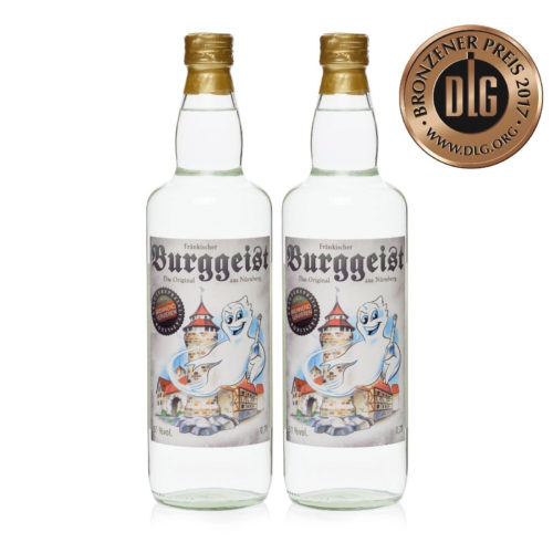 Fränkischer Burggeist 2x0,7L Klarer Kräuter Schnaps