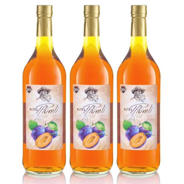 Altes Pflümli 1,0L 3x Pflaumen-Spezialität / Vieille Prune (vormals Alte Pflaume)