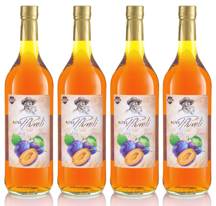 Altes Pflümli 1,0L 4x Pflaumen-Spezialität / Vieille Prune (vormals Alte Pflaume)
