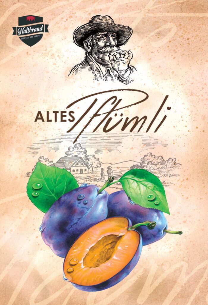 Altes Pflümli 0,7L 6x Pflaumen-Spezialität / Vieille Prune (vormals Alte Pflaume) – Bild 2