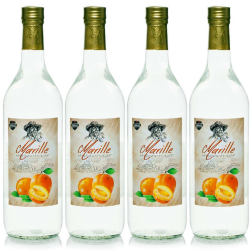 Marille 4x1,0l Marillen-Schnaps Aprikosen Spezialität
